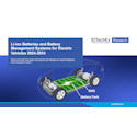 Li-ion Batteries and Battery Management Systems for Electric Vehicles 2024-2034